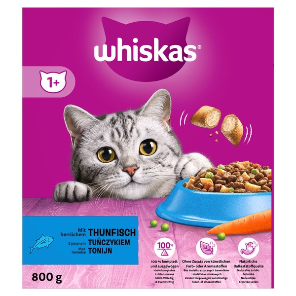 Whiskas kattenvoer adult brokken tonijn voorkant