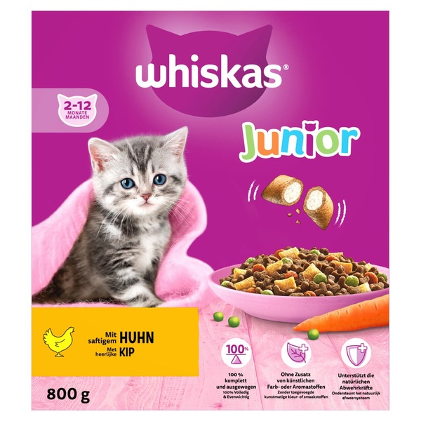 Whiskas kattenvoer junior droogvoer kitten voorkant