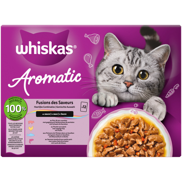 Whiskas Kattenvoer Nat aromatic adult voorkant