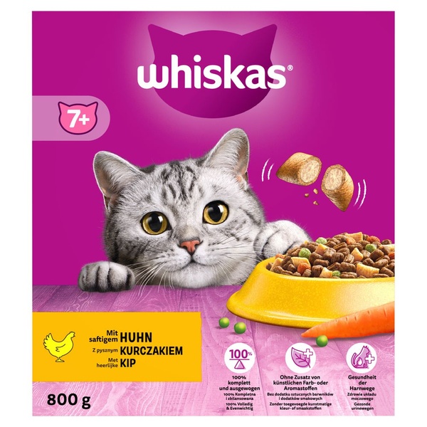 Whiskas kattenvoer senior brokken kip voorkant