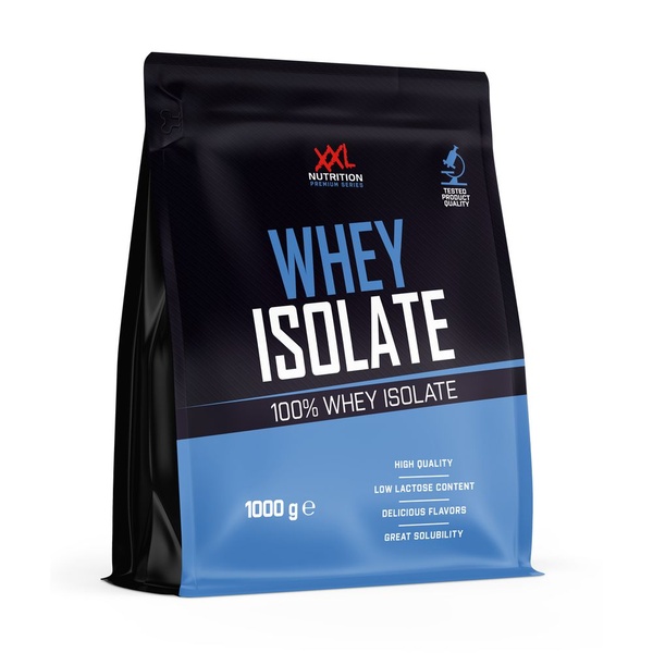 XXL Nutrition whey isolate aardbei voorkant