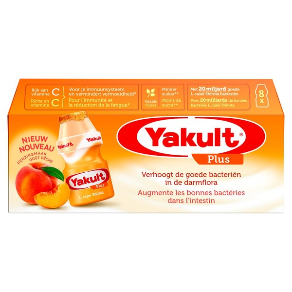 Yakult zuiveldrink plus voorkant