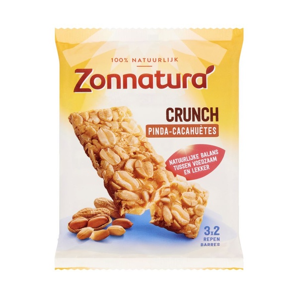 Zonnatura Graanrepen Pinda Crunch voorkant