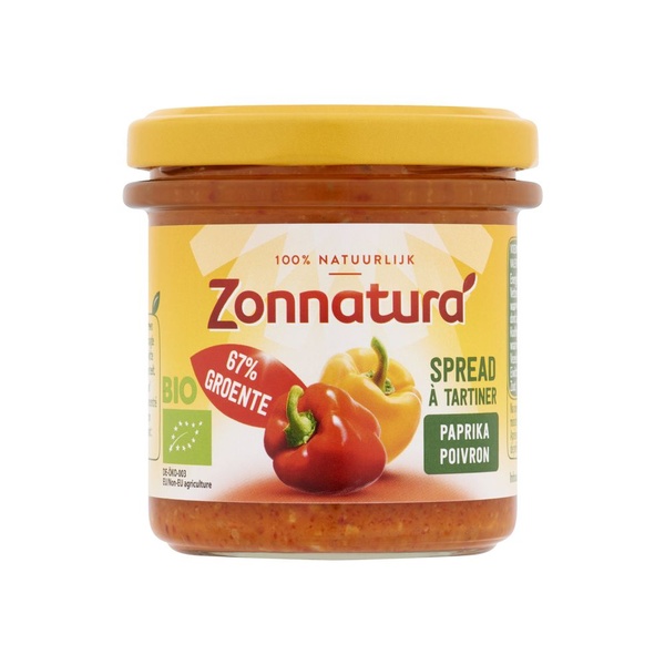 Zonnatura groentespread paprika voorkant