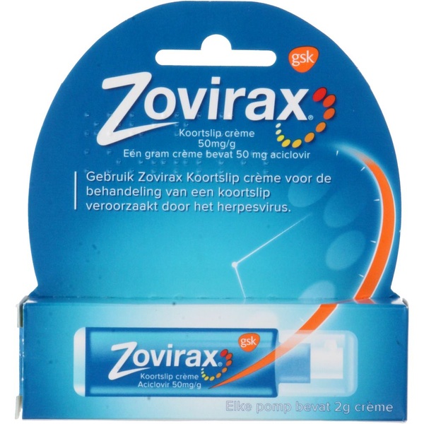 Zovirax koortslip crème voorkant