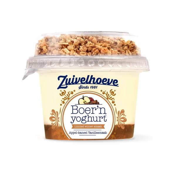 Zuivelhoeve boer'n yoghurt appel kaneel voorkant