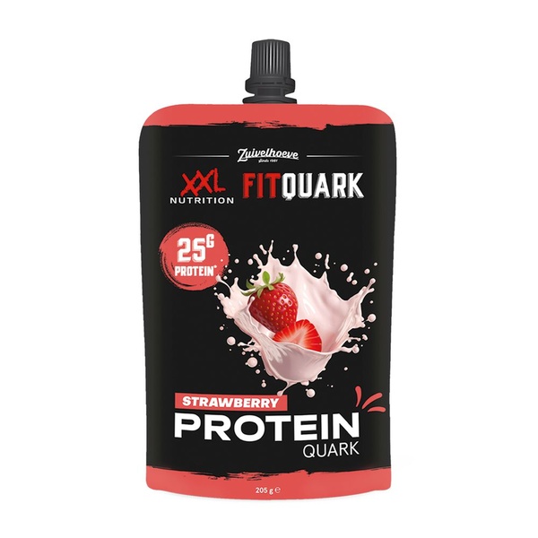 Zuivelhoeve kwark xxl fit high protein aardbei achterkant