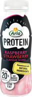 Arla Protein Shake Aardbei Framboos voorkant