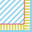 Duni servetten pop stripes 20 stuks voorkant