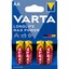 Varta longlife max power AA 4 stuks voorkant