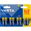 Varta longlife power AA 6+2 gratis voorkant